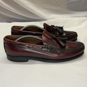G.H. Bass Weejuns Loafers Mens Size 9 E Burgundy Lexington Tassel